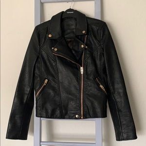 Blanc NYC (Vegan) Leather Jacket w/ GOLD Hardware
